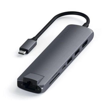 Satechi USB-C Slim 5-in-1 Ethernet Adapter - Space Grey