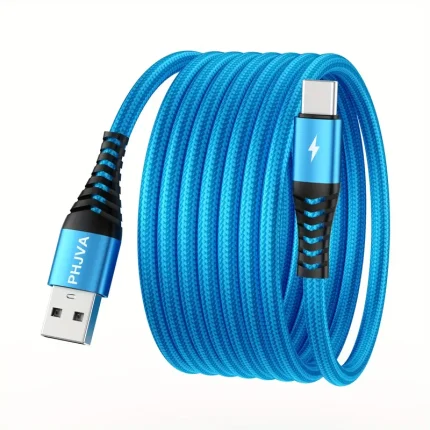 Fast Charging Type-C Charging Cable, 100.58cm/201.17cm/3.02meter Braided USB-C