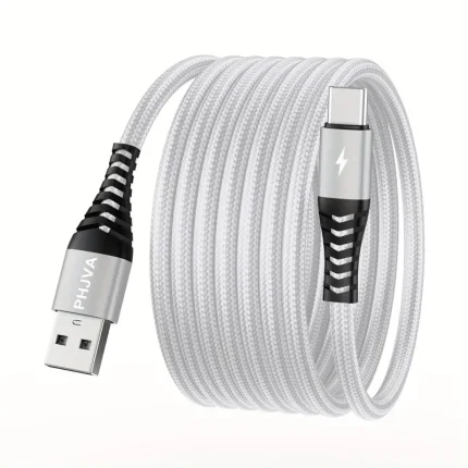 Fast Charging Type-C Charging Cable, 100.58cm/201.17cm/3.02meter Braided USB-C
