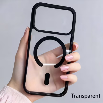 Phone Case - Luxury Transparent Magnetic Wireless Charging Case Compatible with Iphone 17 16 15 14 13 12 11 Pro Max Plus 17Air 17Pro 17Promax Cases Soft Bumper Shockproof Hard Back Cover